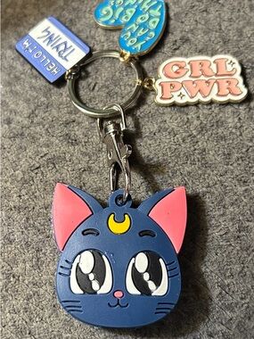 Cute Luna’s Moon 🌖 Keychain W/ Charms and Inspirational Accents - Kids Girl